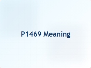 Meaning of Code P1469 Guide